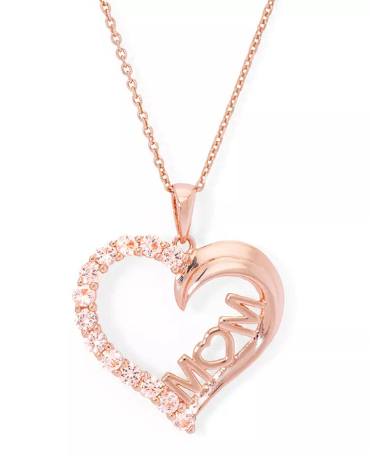 Mom Heart Pendant 18" Necklace