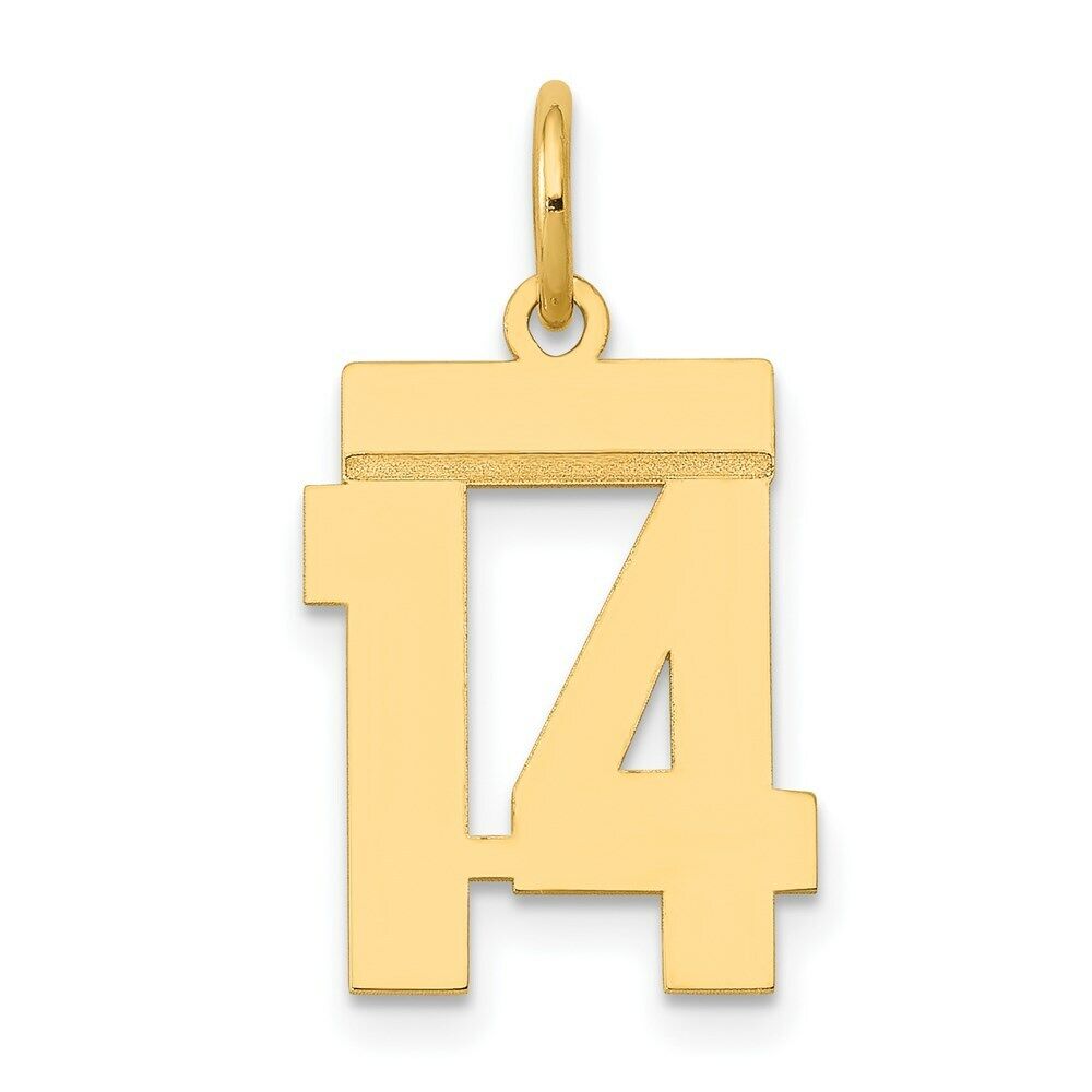 18K Gold Number Pendant