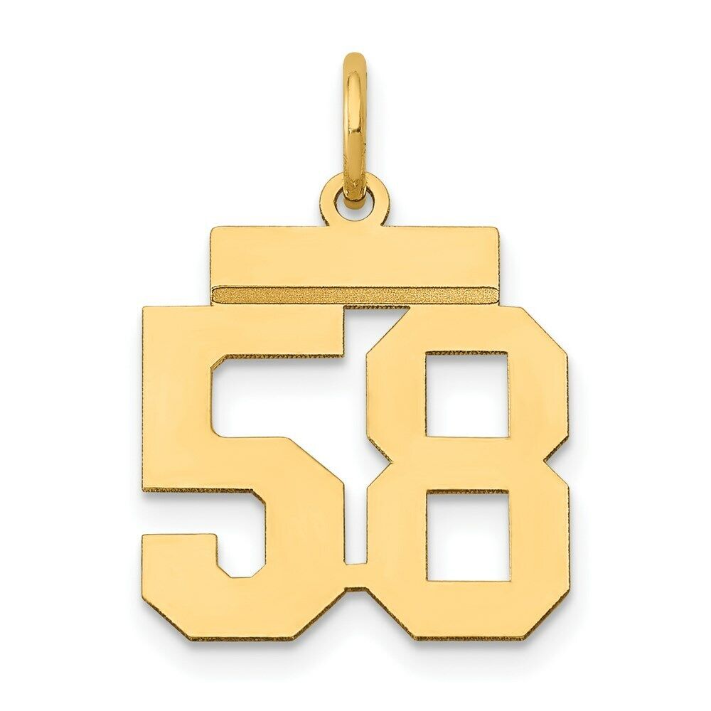 18K Gold Number Pendant