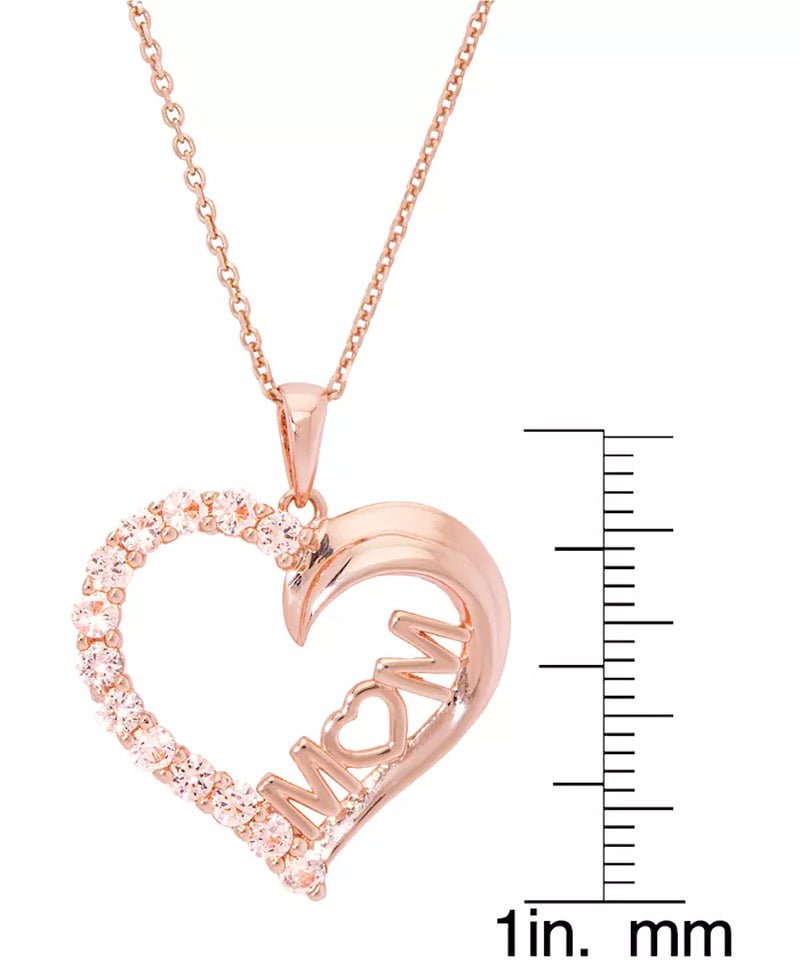 Mom Heart Pendant 18" Necklace