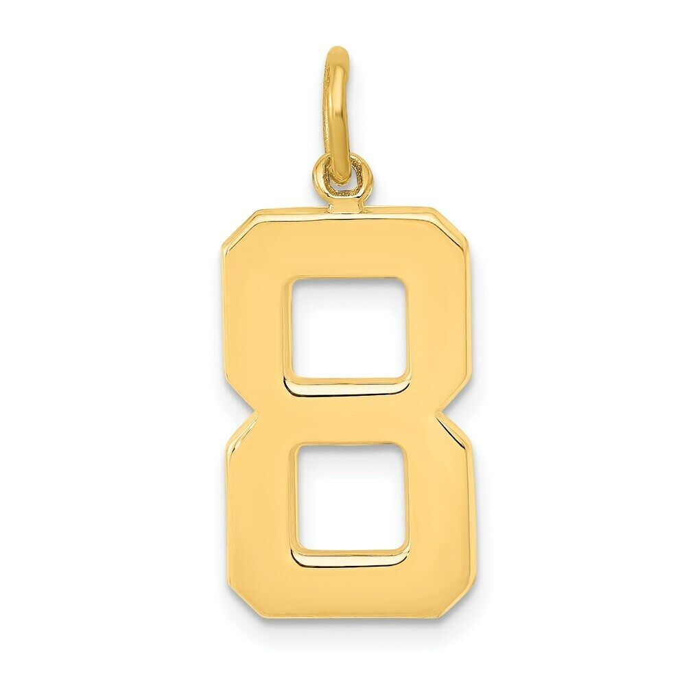 18K Gold Number Pendant