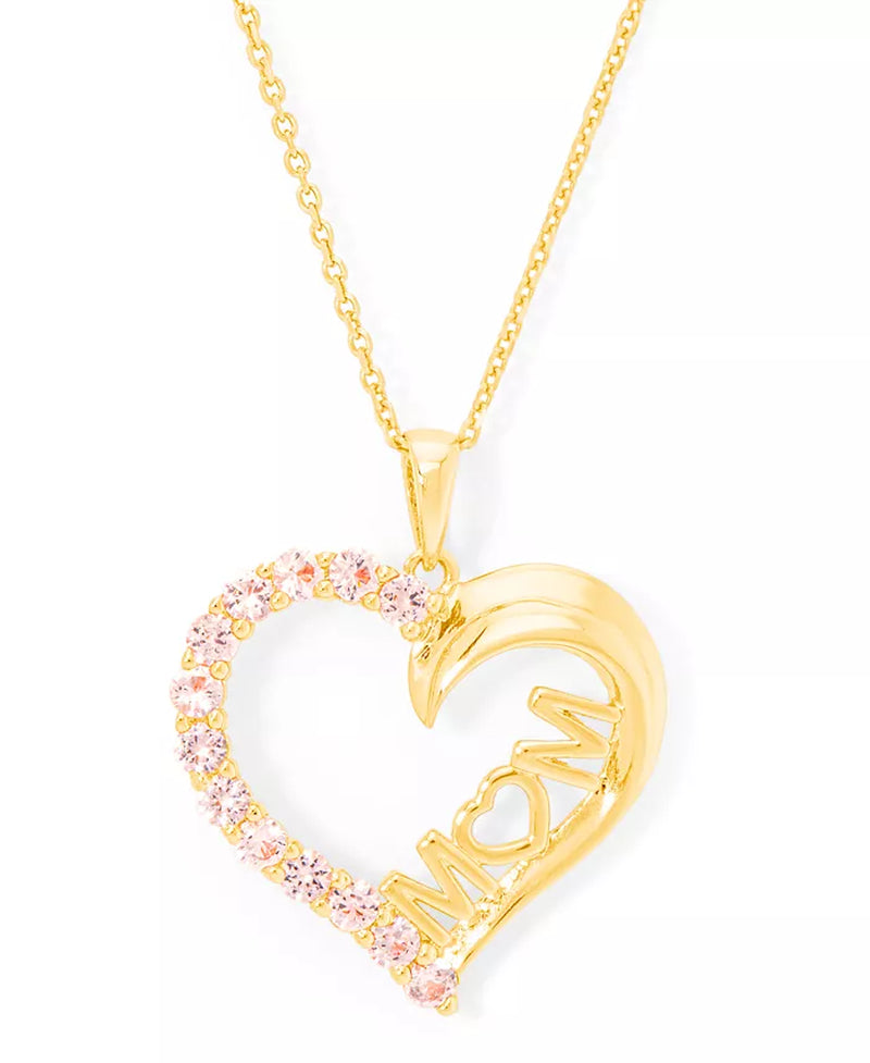 Mom Heart Pendant 18" Necklace