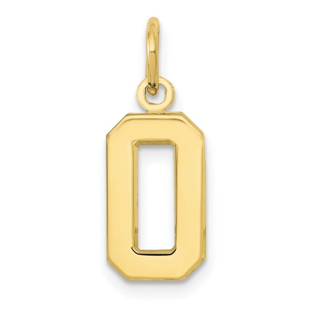 18K Gold Number Pendant