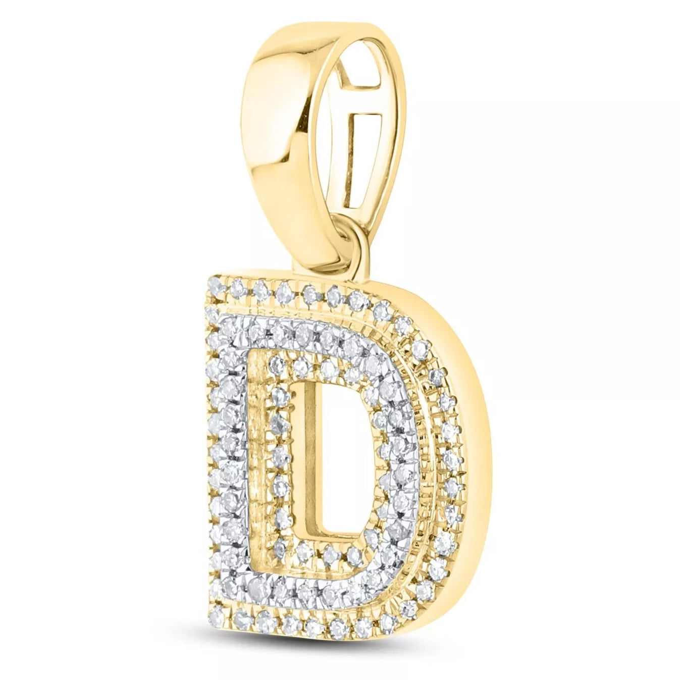 18K Gold Letter Pendant and Chain