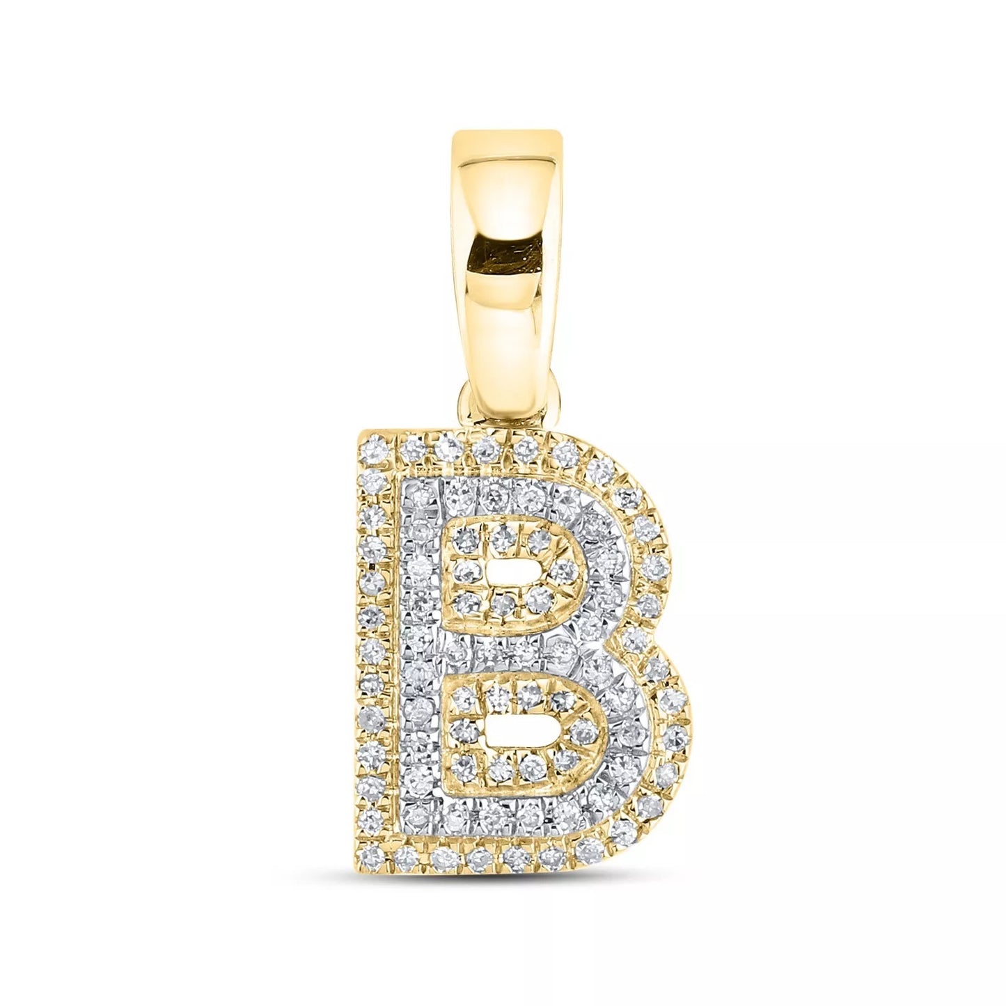 18K Gold Letter Pendant and Chain