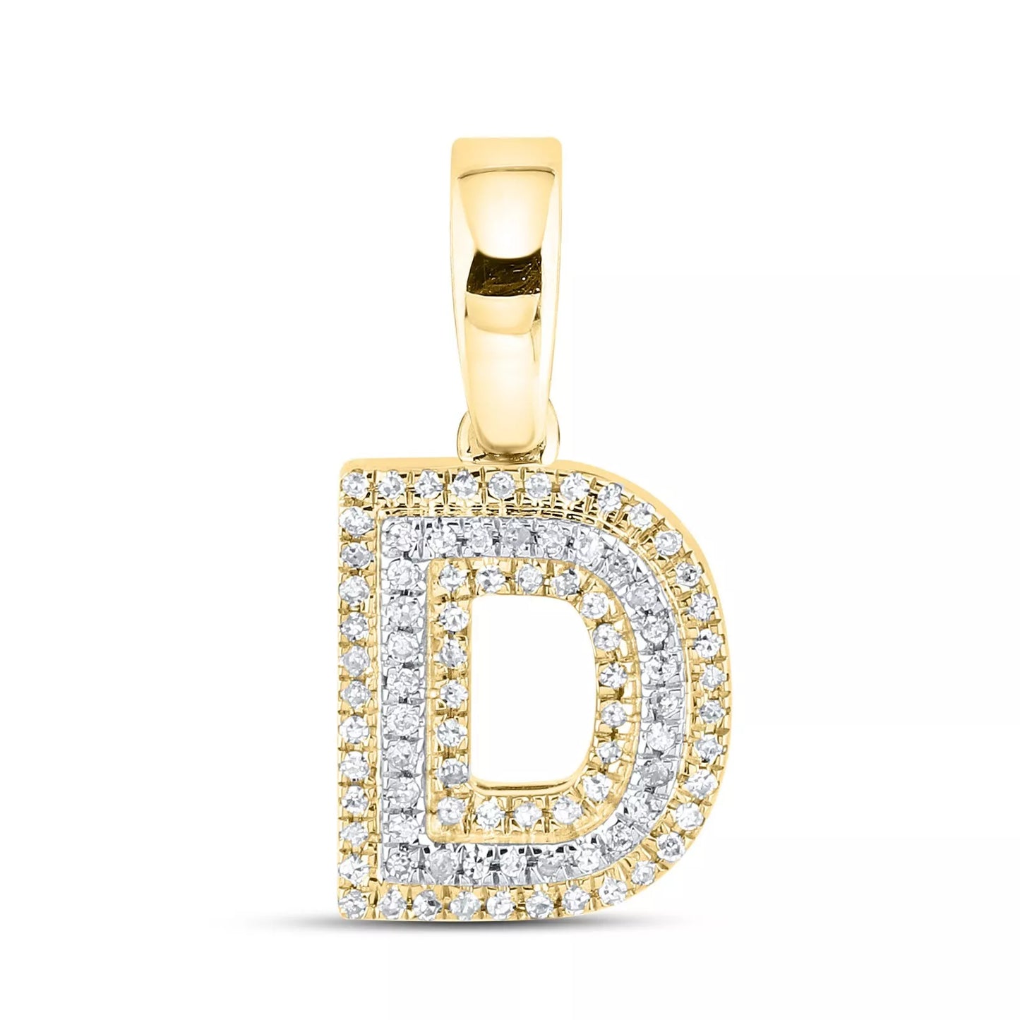 18K Gold Letter Pendant and Chain