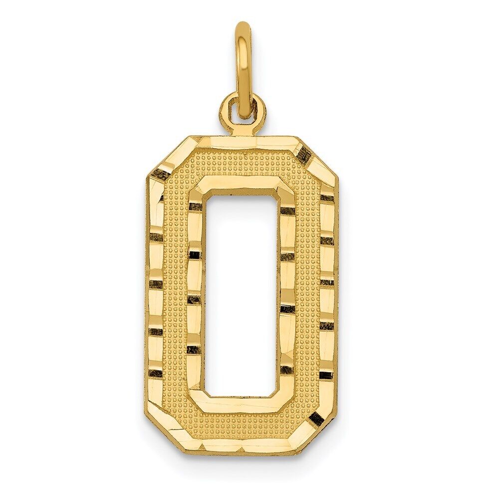 18K Gold Number Pendant