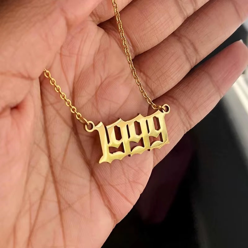 Birth Year Necklace (Years 1991 1992 1993 1994 1995 1996 1997 1999) 