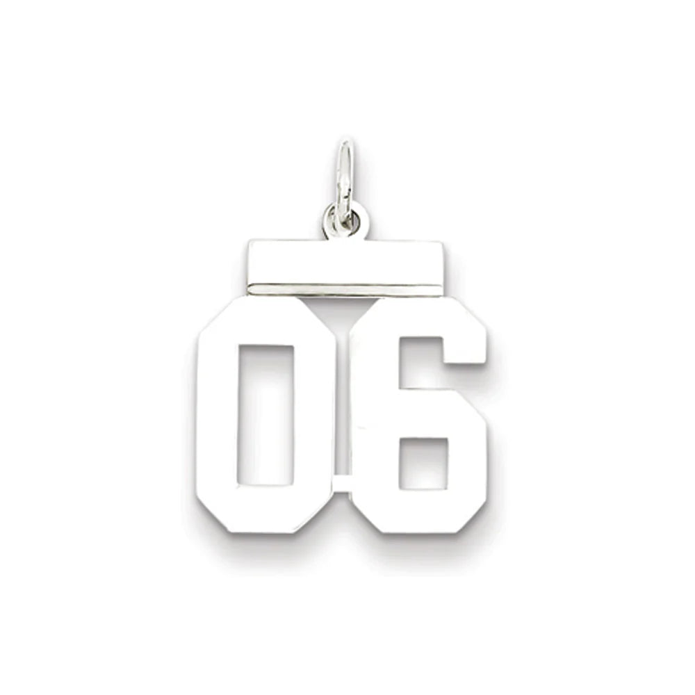 925 Sterling Silver - Number Pendant and Chain